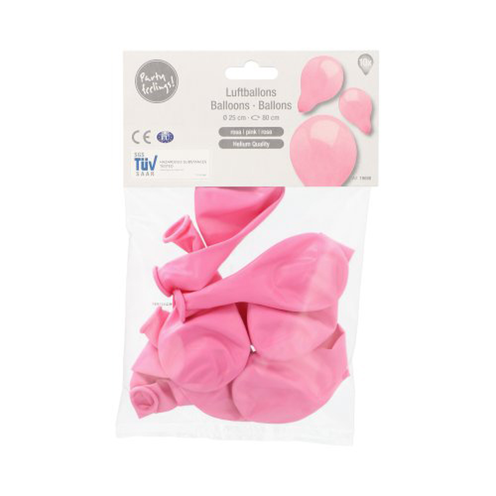 Papstar Luftballons Ø 25 cm rosa