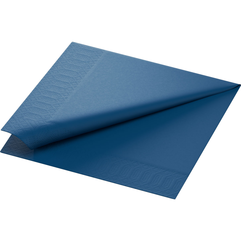 Duni Zelltuchservietten 40 x 40 cm 3-lagig 1/4 Falz dunkelblau