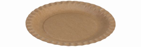 Pacovis Kartonteller Kraft braun, naturesse, rund, Ø180mm