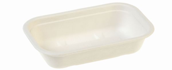 Pacovis Schale 500ml r.eckig, PBAT-lam, 205x130x45mm, weiss