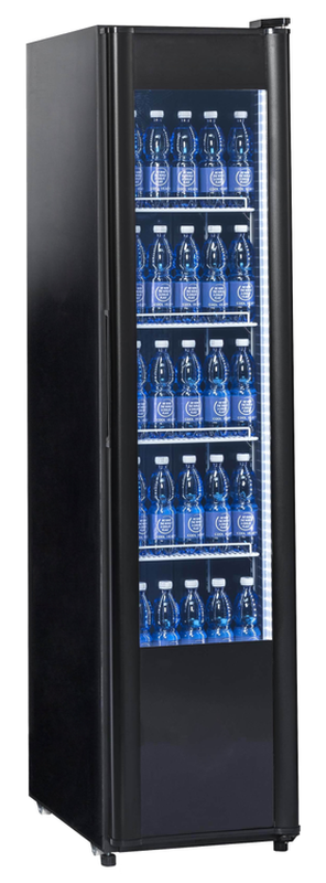 KBS Glastürkühlschrank KBS 326 G Slim schwarz