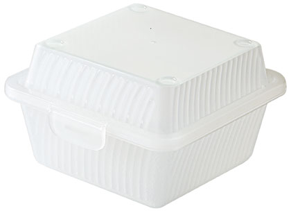 Contacto Mehrweg Hamburger-Box mit Deckel, weiß