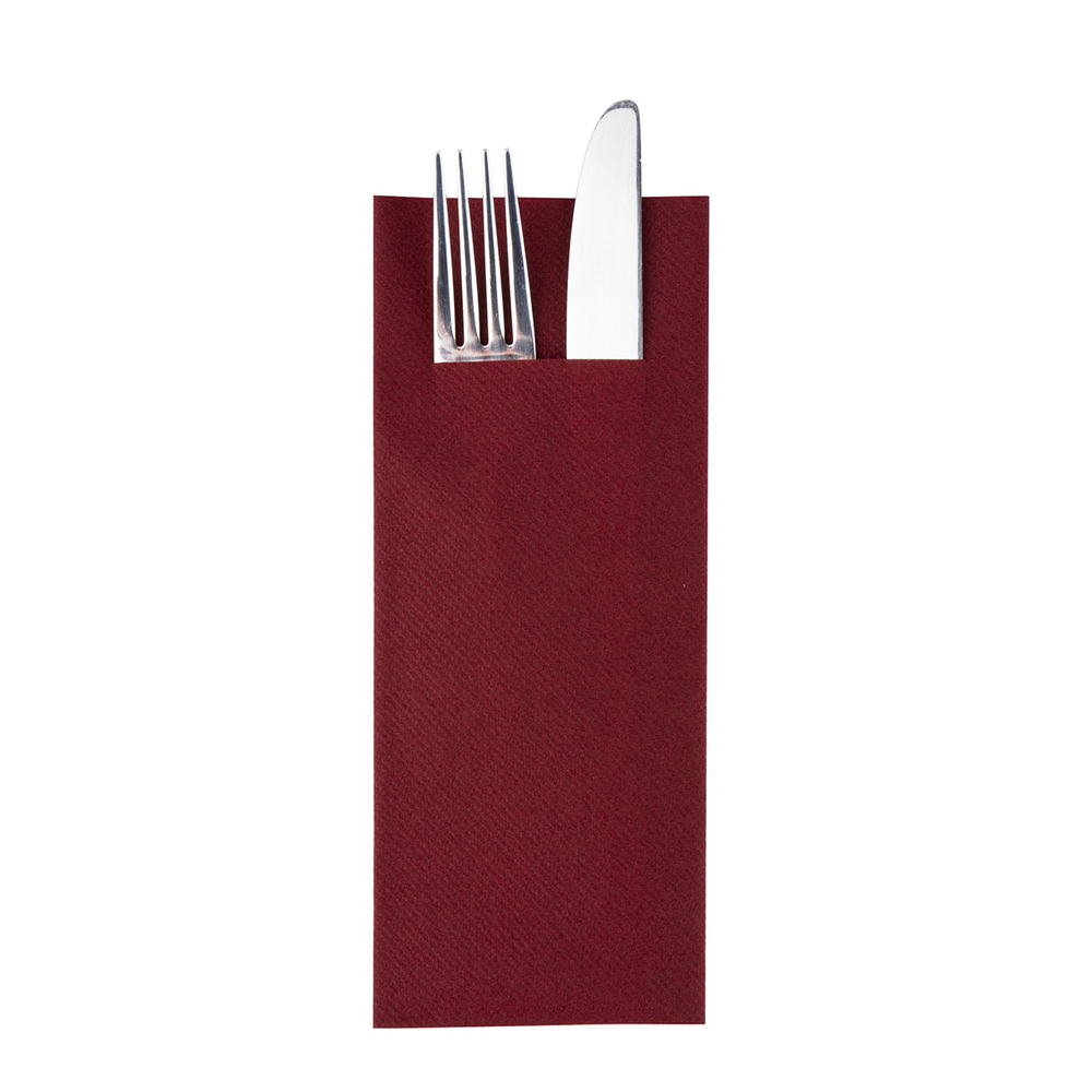 Mank Pocket-Napkins Basic bordeaux 40 x 33 cm 1/8 Falz