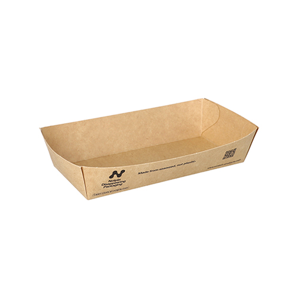 Papstar Snacktrays, Pappe "NOTPLA" 3,5 cm x 7 cm x 15 cm braun