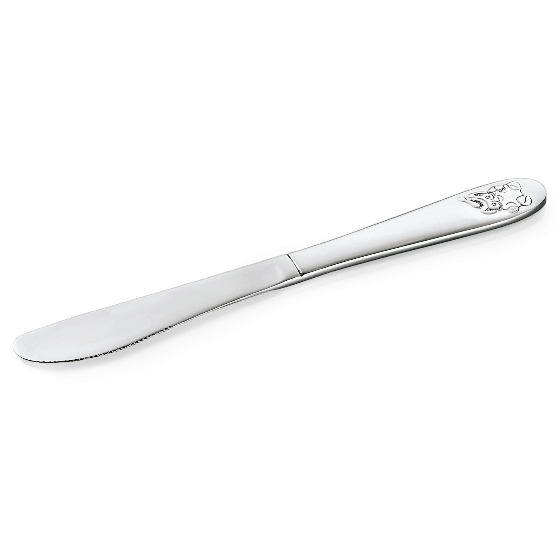WAS Kindermesser AMELIE, 17 cm, Set á 12 Stück, Motiv: Bär, Chromstahl 13/0