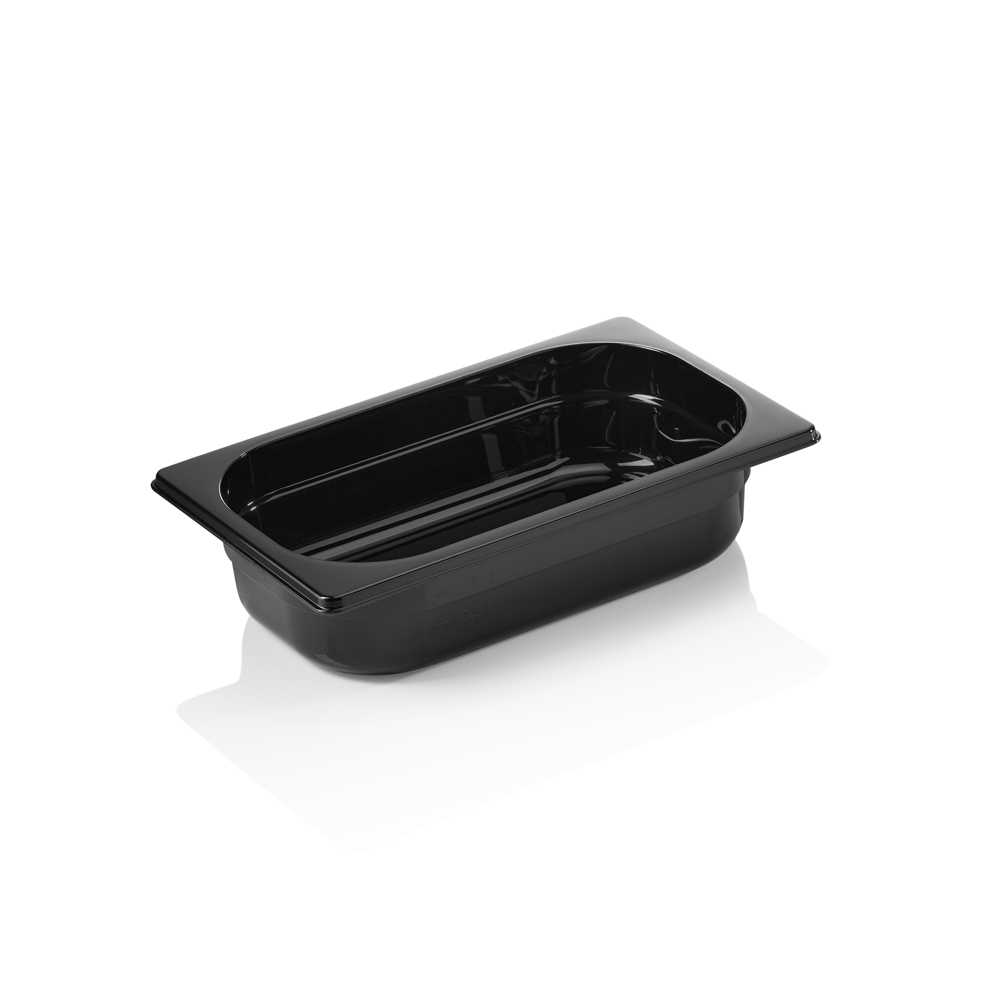 WAS GN Behälter GN 96 BLACK 1/4-065 mm, schwarz, Polycarbonat