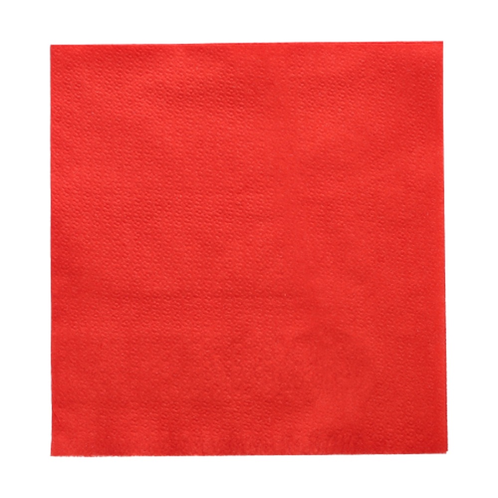 Papstar Servietten, 1-lagig 1/4-Falz 33 cm x 33 cm rot