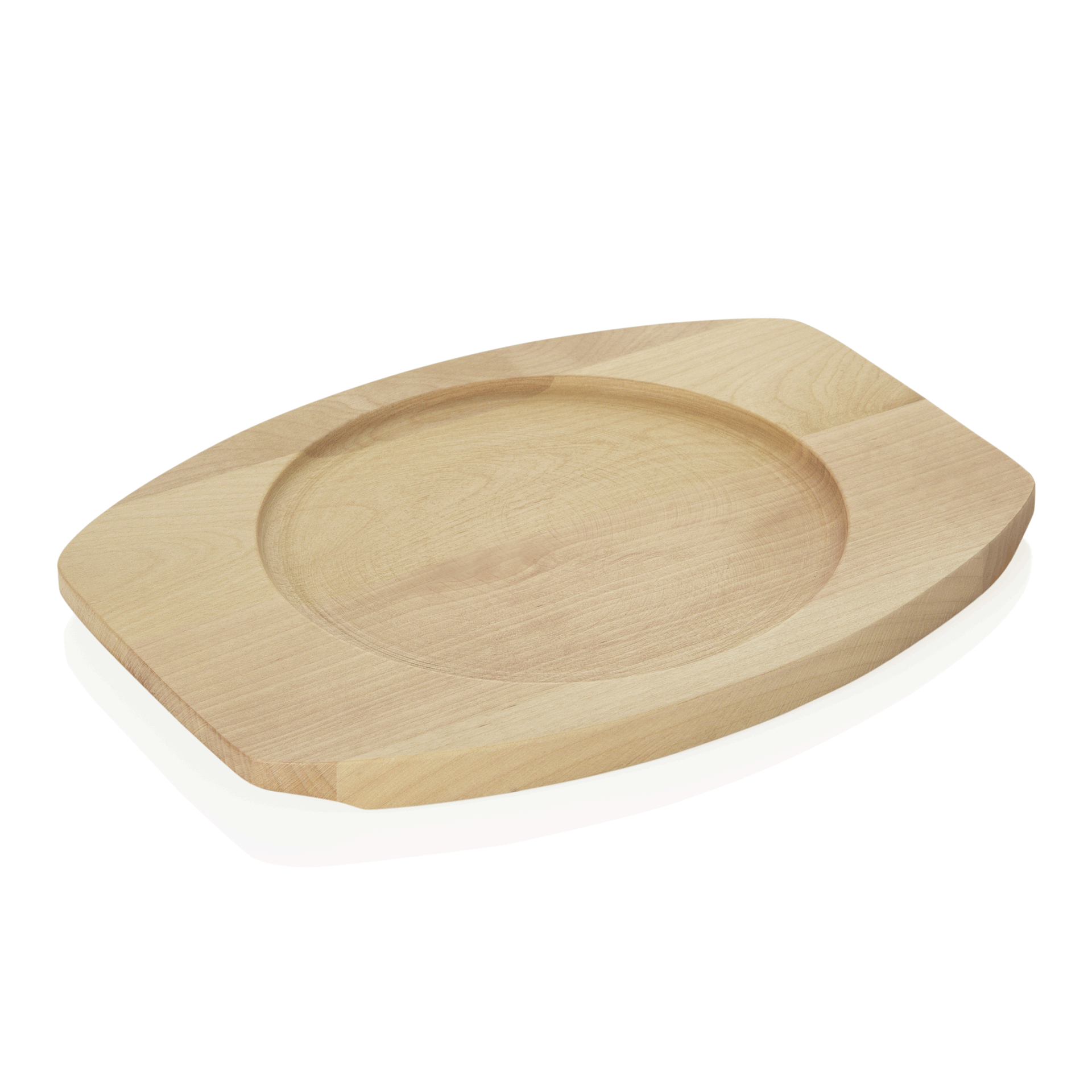 WAS Ersatzuntersetzer für Servierpfanne 3528 180, Holz Cast Iron 35
