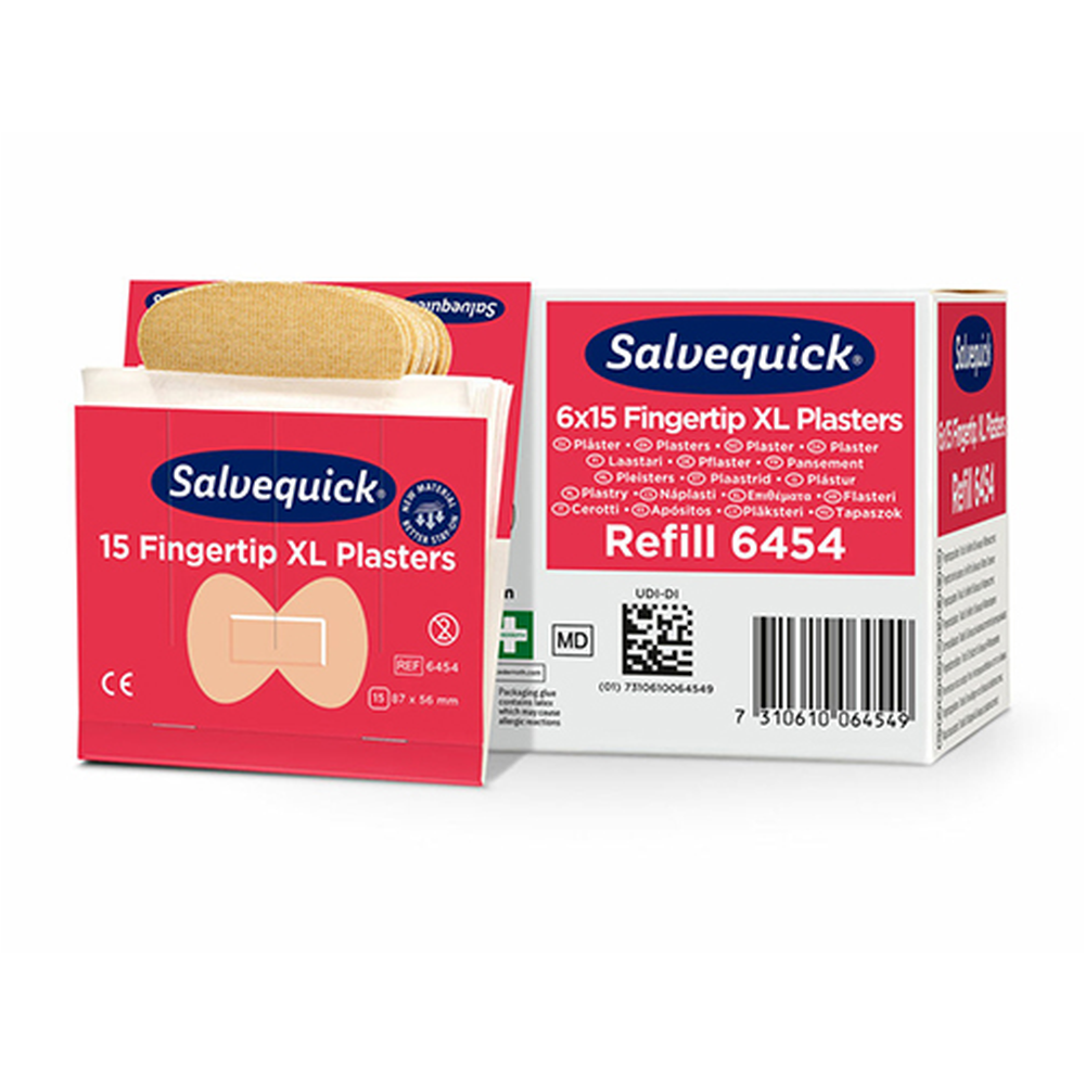PAPSTAR Set Cederroth Salvequick Textil Pflaster (15 Stück) 87 mm x 56 mm b