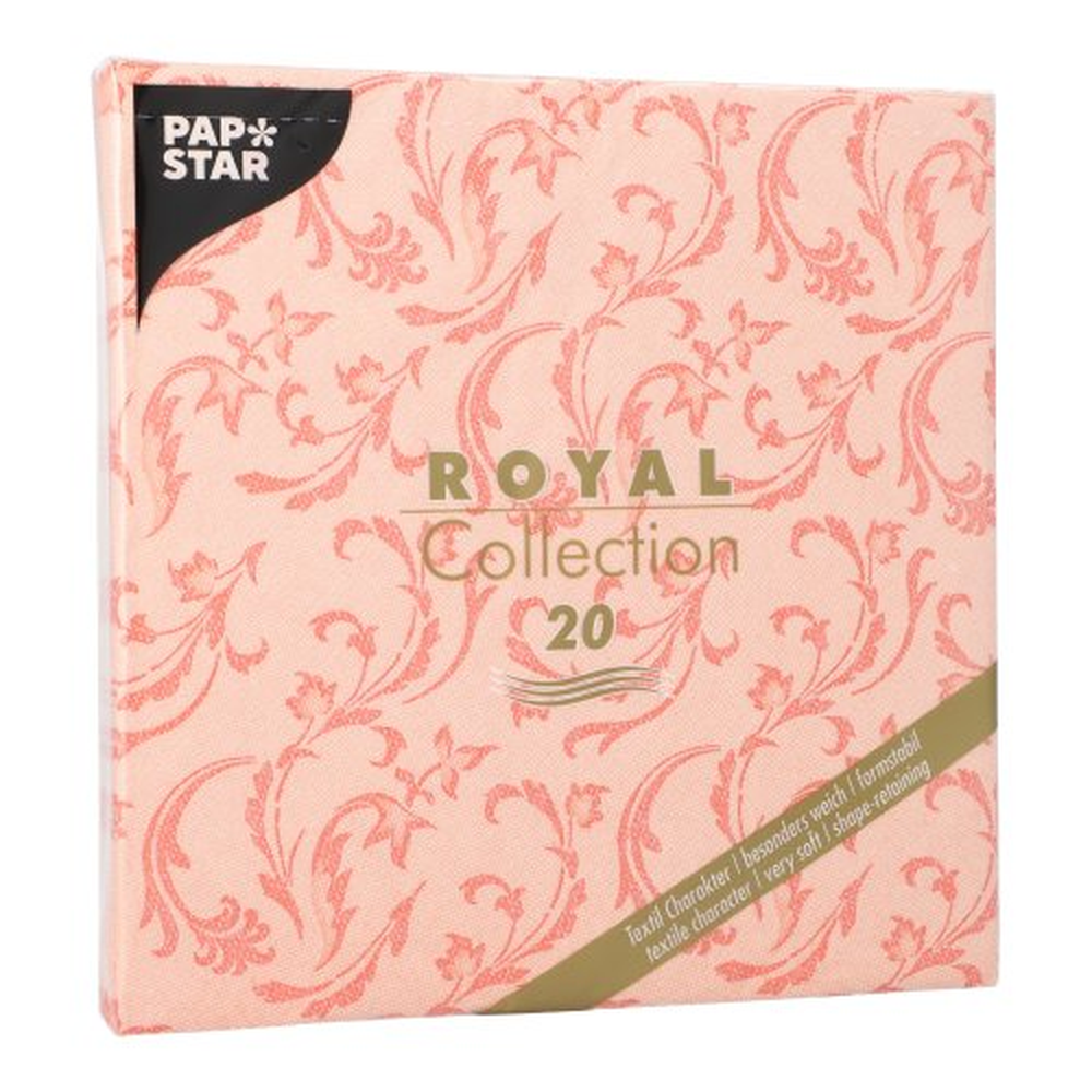 PAPSTAR Servietten ROYAL Collection 1/4-Falz 40 cm x 40 cm nektarine Dama