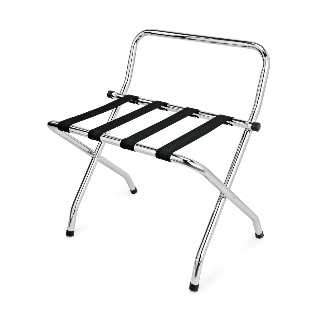 WAS Gepäckablage mit Wandschutz, 58,5 x 57 x 63/77,5 cm, verchromt, Nylon