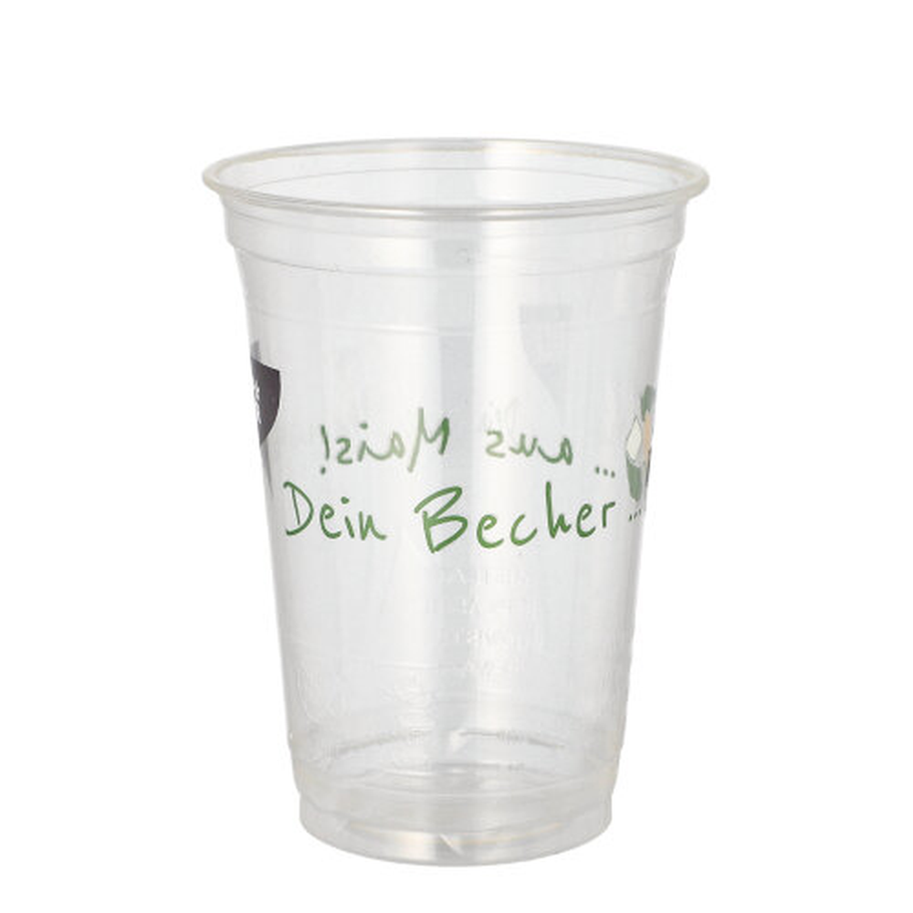Papstar Trinkbecher PLA 0,4 l Ø 9,5 cm · 12,7 cm "Becher aus Mais"
