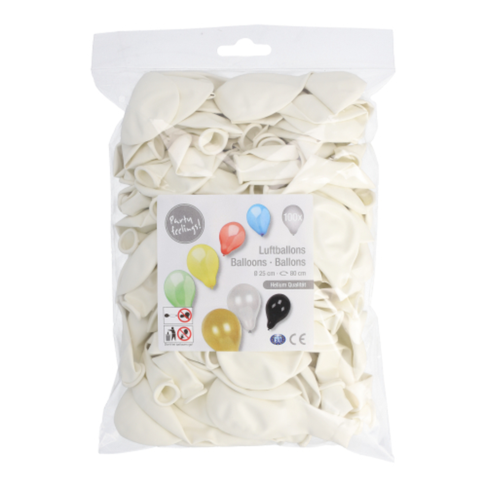 Papstar Luftballons Ø 25 cm weiss