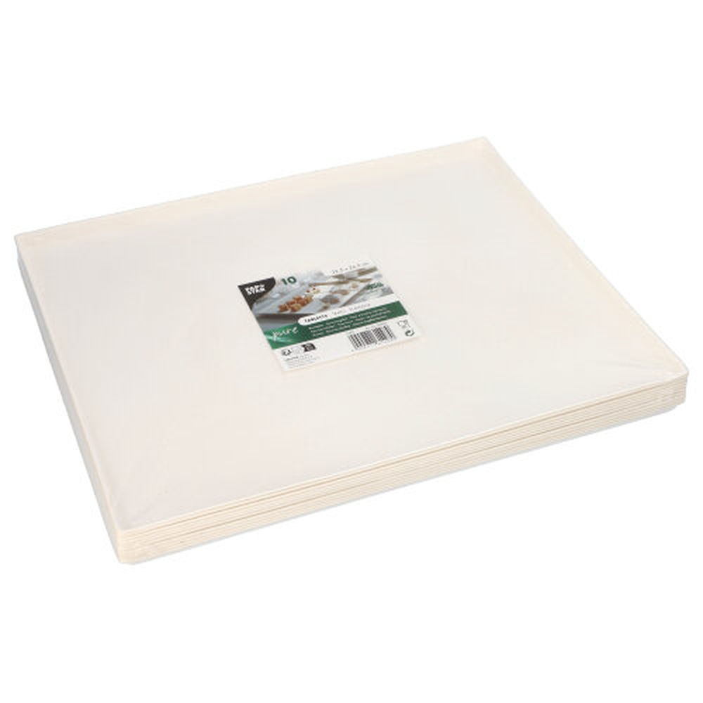PAPSTAR Servierplatten, Zuckerrohr pure eckig 26,5 cm x 32,5 cm x 1 cm weis