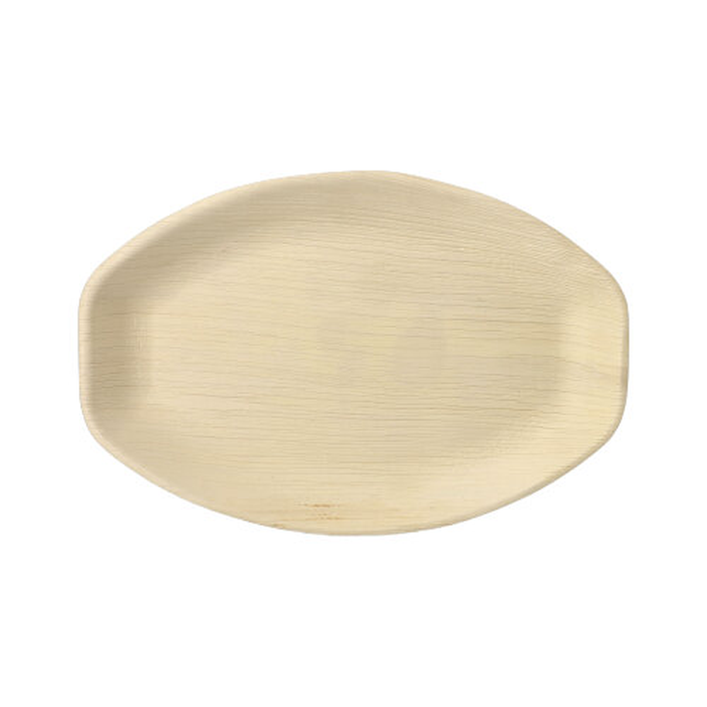 Papstar Tabletts, Palmblatt "pure" oval 3 cm x 29 cm x 21 cm natur