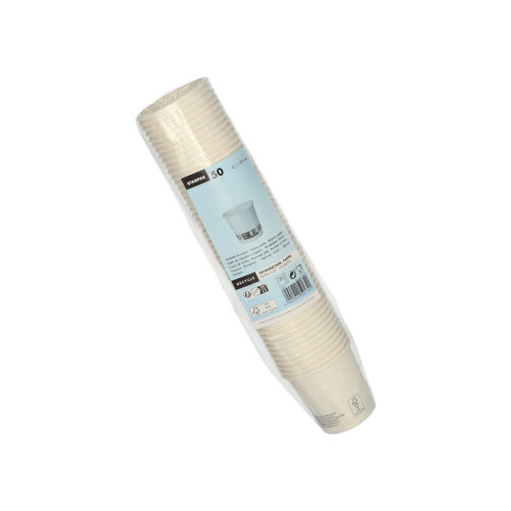 Papstar Trinkbecher, Pappe "To Go" 0,1 l Ø 6 cm · 6 cm weiss