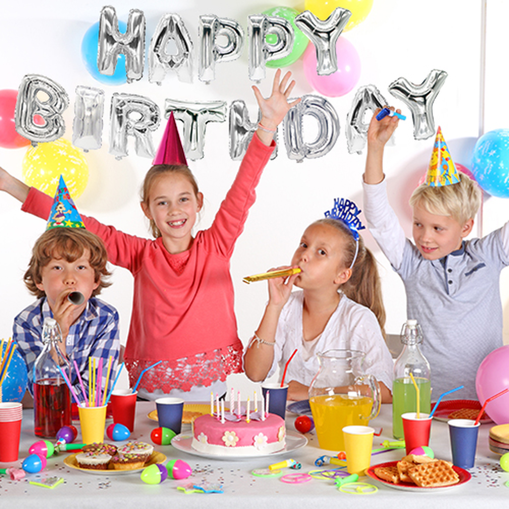 Papstar Folienluftballon-Set silber "Happy Birthday"