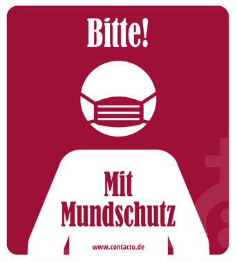 Contacto Schild ''Mundschutz tragen'' selbstklebend, 12 cm