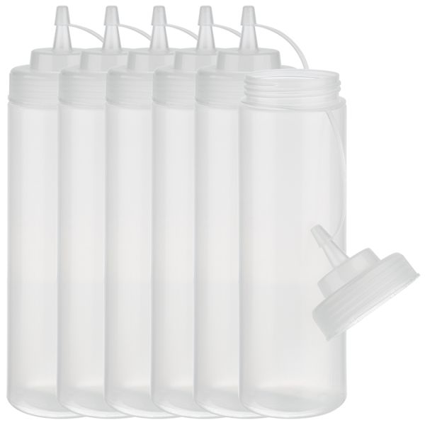APS Quetschflasche, 6er Set Ø 7 cm, H: 26,5 cm, 760 ml