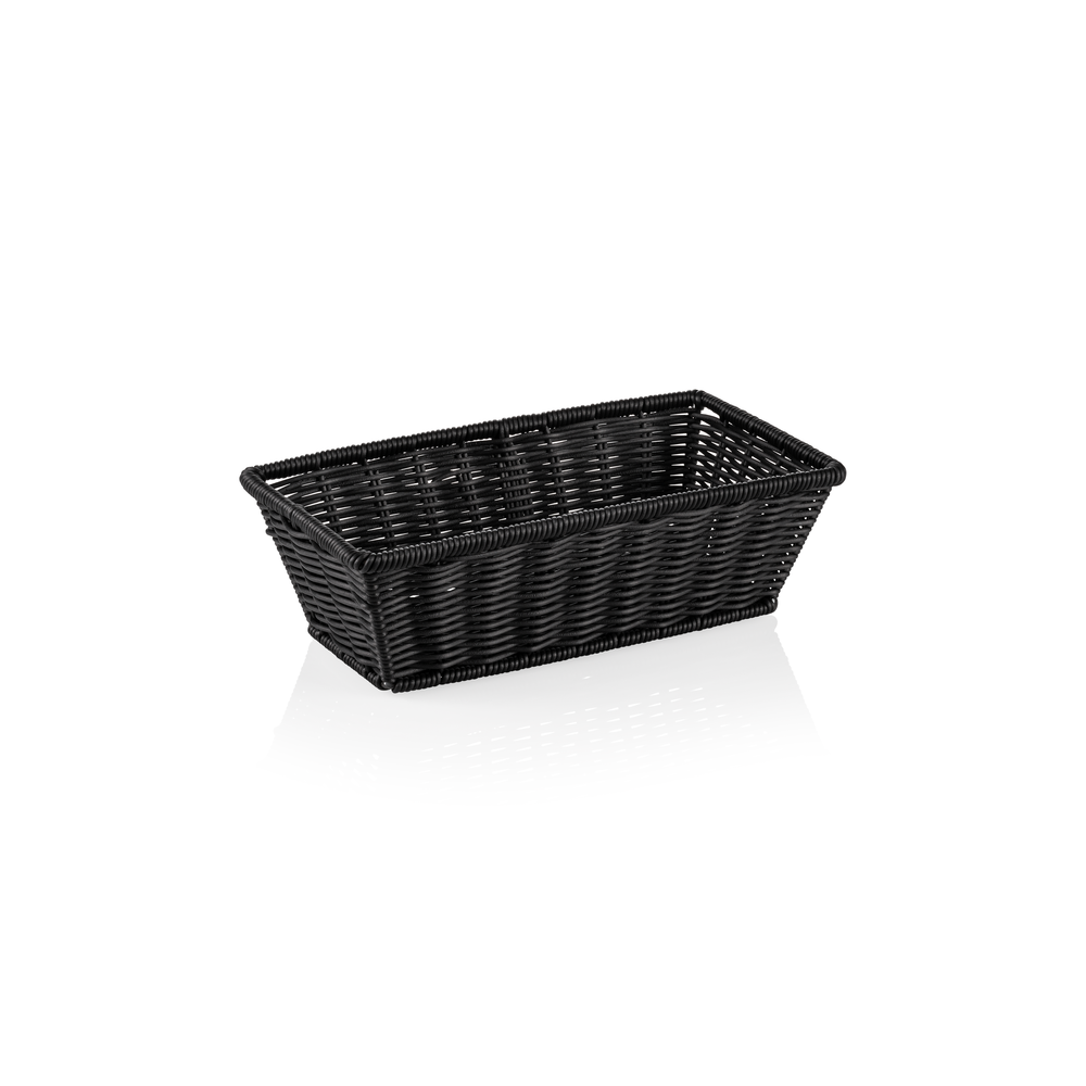 WAS GN Korb 1/3 WEAVER PRO GN Körbe, schwarz, Polypropylen, Chromnickelstahl 18/