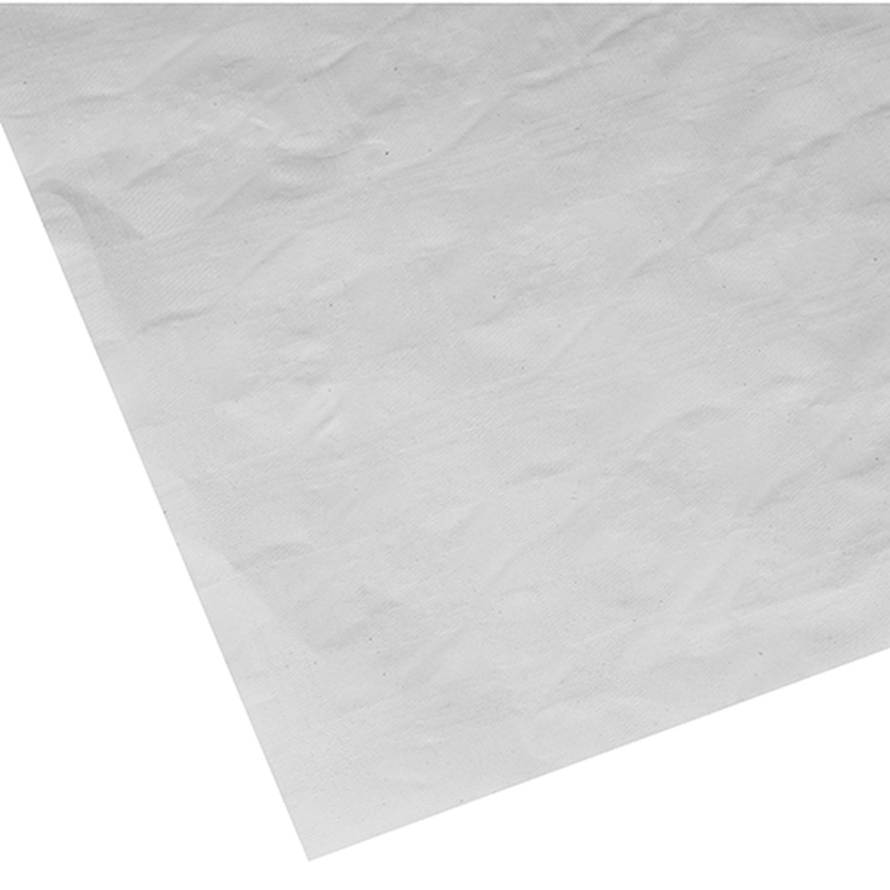 Papstar Blatt Papiertischtuch mit Damastprägung eckig 70 cm x 60 cm weiss