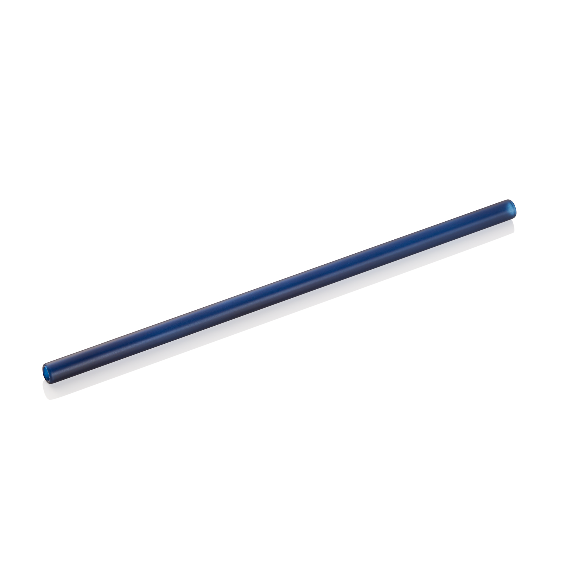 WAS Glastrinkhalm mit Bürste Set NOCTURN, 20 cm, Ø 8 mm, blue, Set á 50 Stück, G