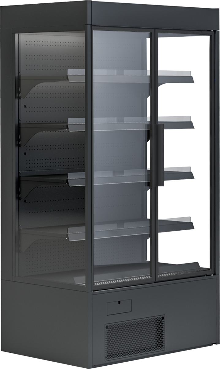 KBS Wandkühlregal Variant 107 Black Line mit Drehtüren
