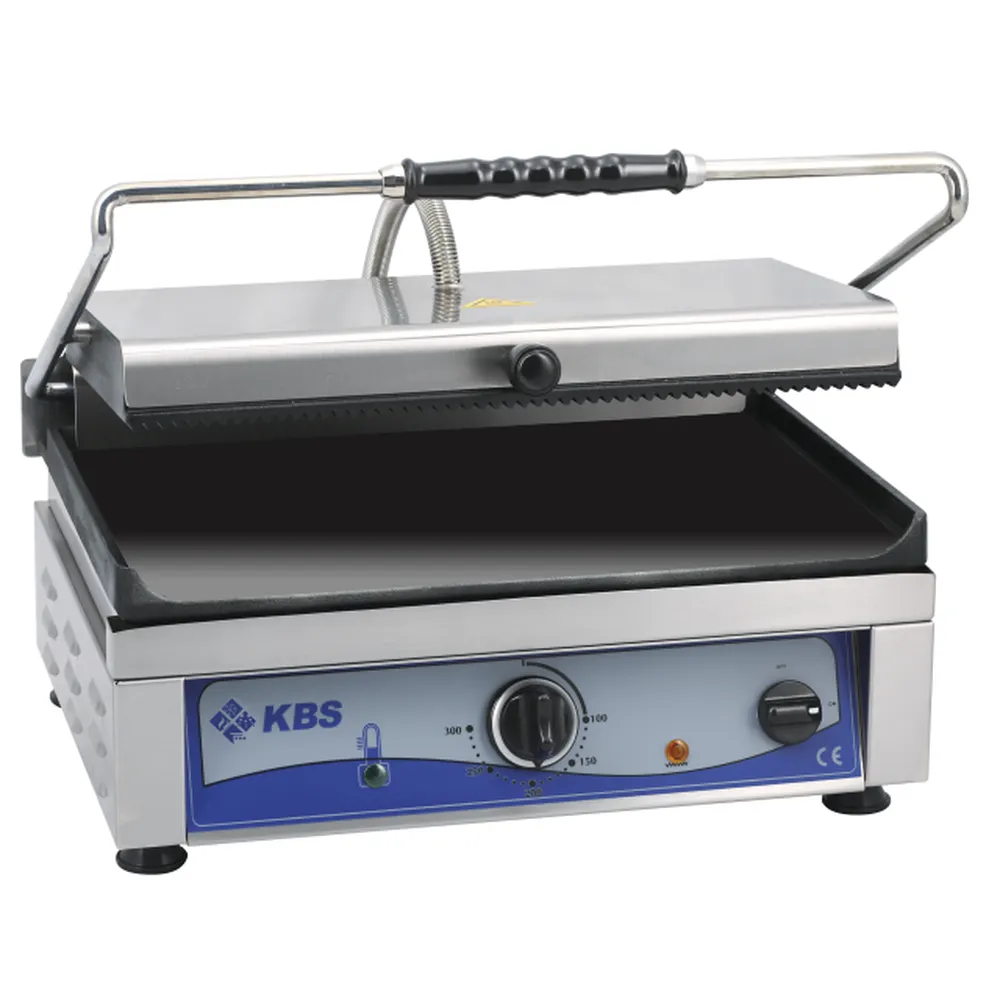 KBS Kontaktgrill Grillfläche 45x27 cm oben gerillt & unten glatt 1 Heizzone