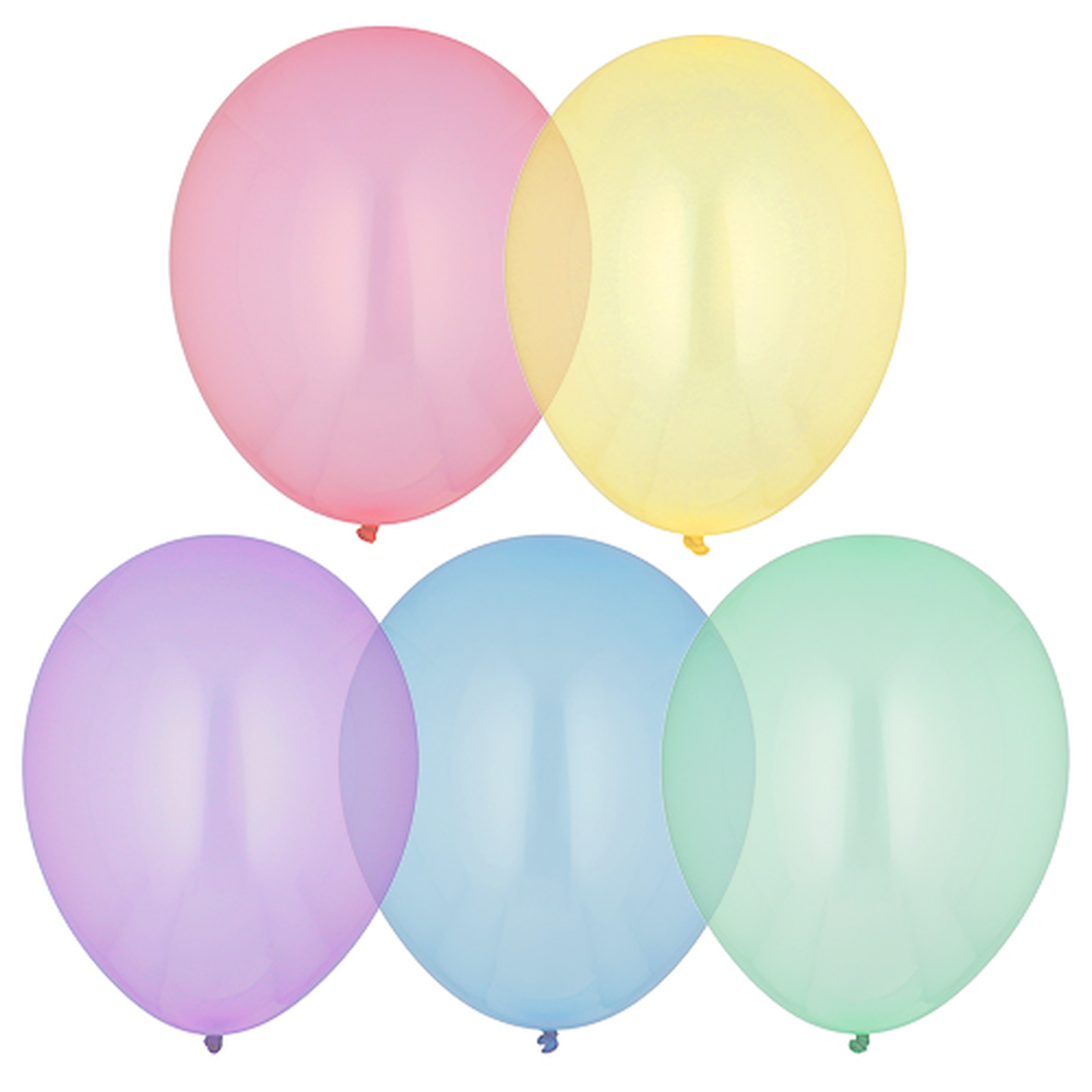 Papstar Luftballons Ø 29 cm farbig sortiert "Crystal"