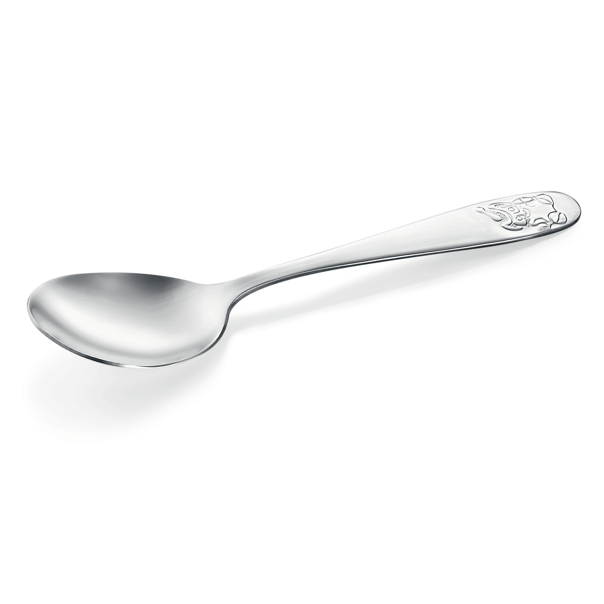 WAS Kinderlöffel AMELIE, 14 cm, Set á 12 Stück, Motiv: Bär, Chromnickelstahl 18/