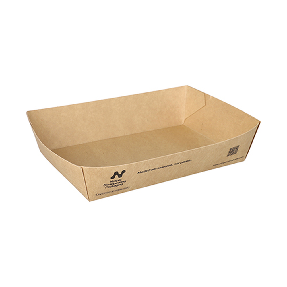 Papstar Snacktrays, Pappe "NOTPLA" 4 cm x 11 cm x 16 cm braun