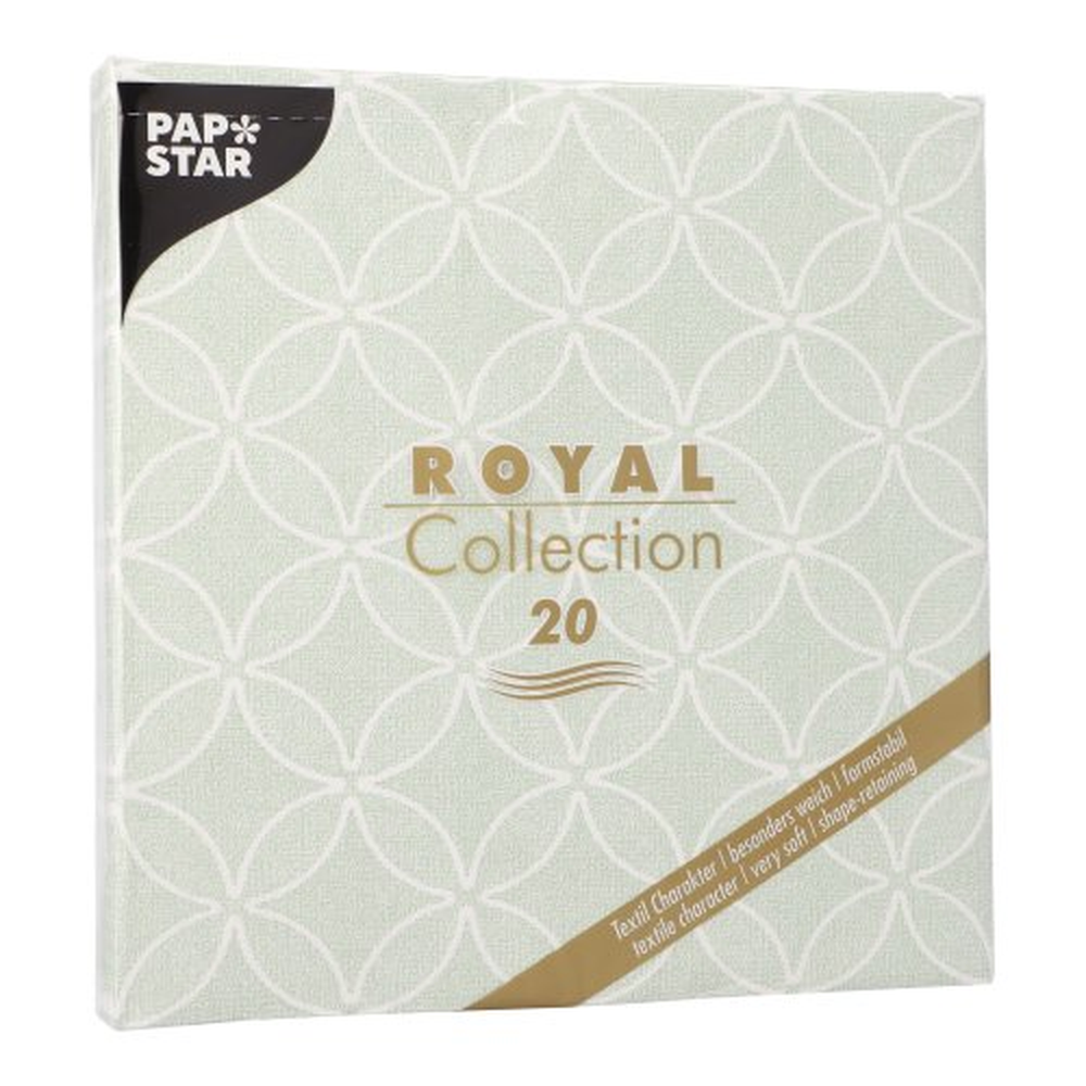PAPSTAR Servietten ROYAL Collection 1/4-Falz 40 cm x 40 cm jadegrün Circl