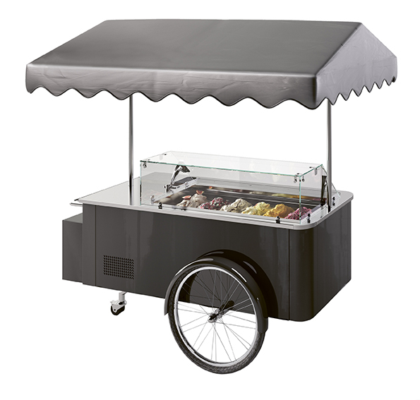 Nordcap Speiseeiswagen CARRETTINO SCHWARZ