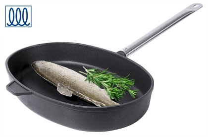 Contacto Fischbratpfanne, Aluminiumguss mit Titan-Alu-Beschichtung