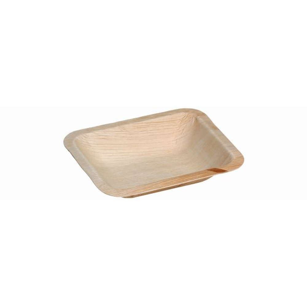 Pacovis Bowle rechteckig, Palmblatt, 16x13x3cm, naturesse