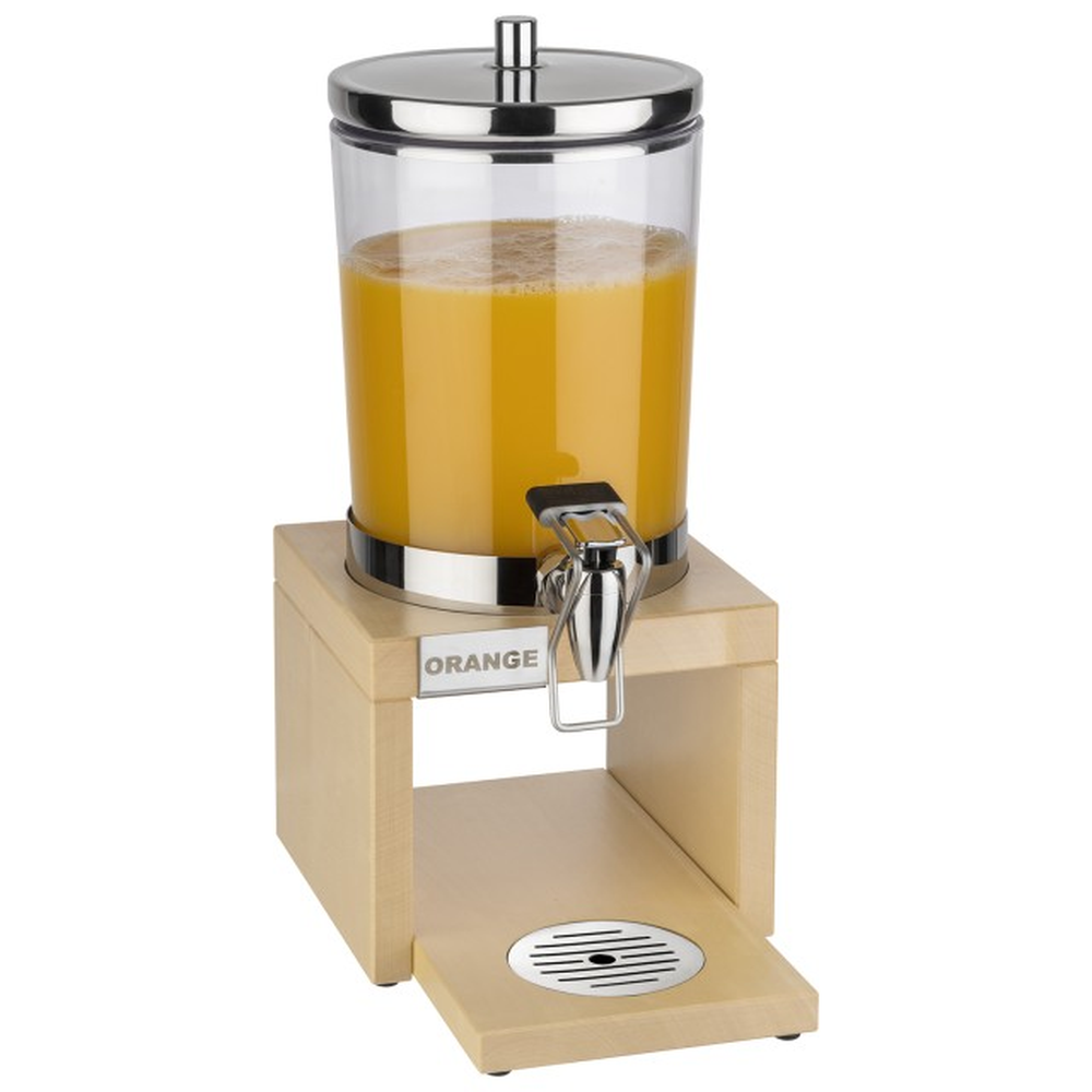 APS Saftdispenser -BRIDGE- 31 x 20 cm, H: 42 cm, 4 Liter , 18/8 Edelstahl, SAN