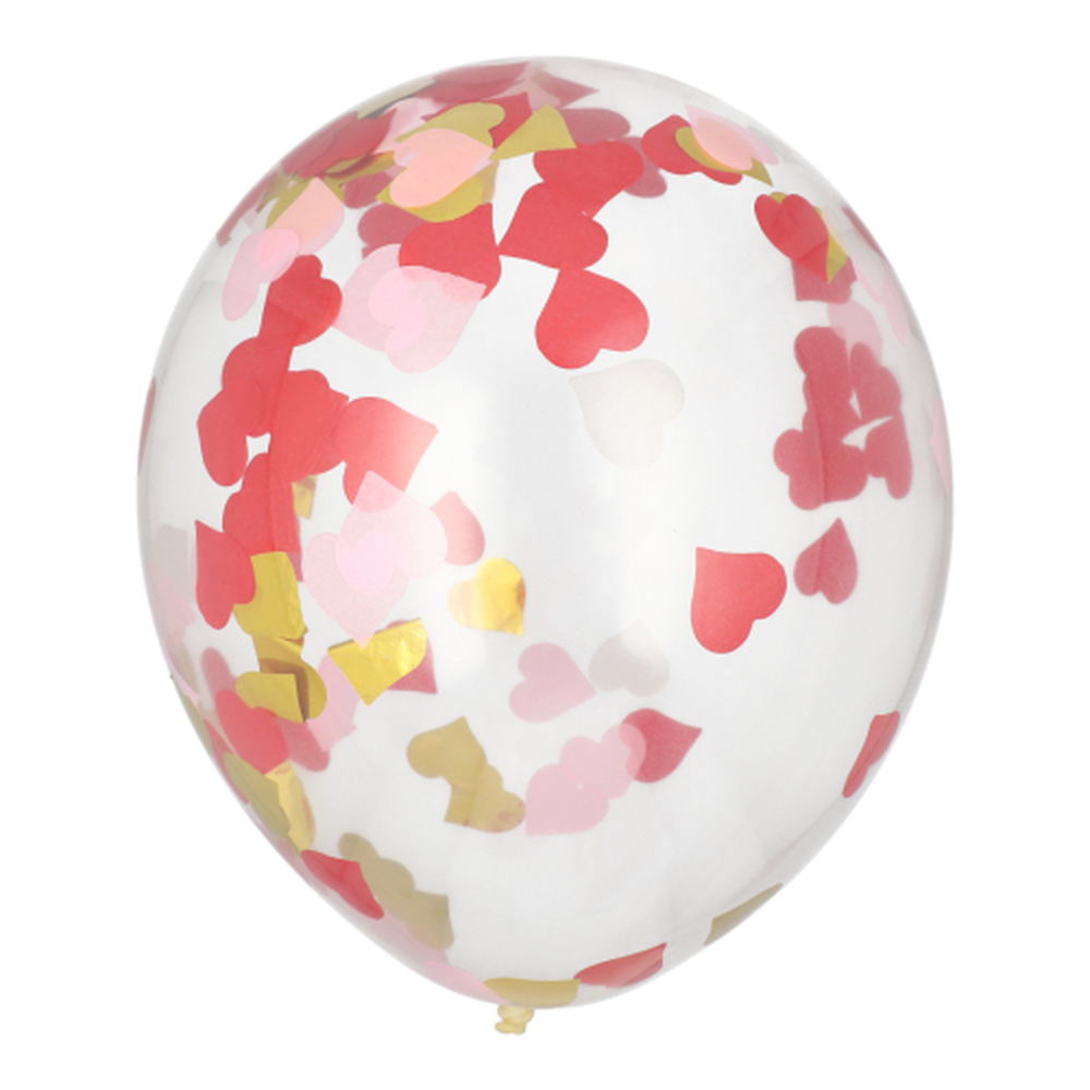Papstar Luftballons Ø 29 cm mit Herz-Konfetti