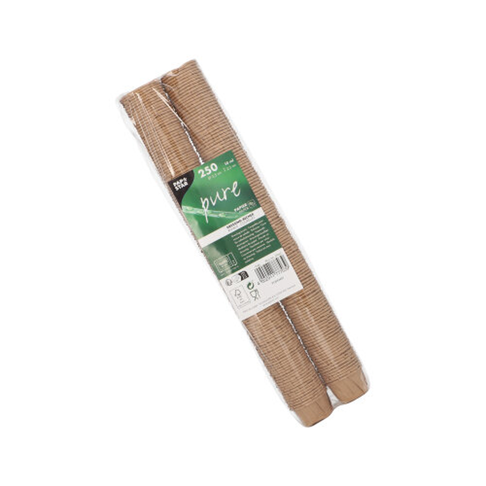 Papstar Dressingbecher, Papier "pure" 10 ml Ø 3,5 cm · 2,2 cm braun