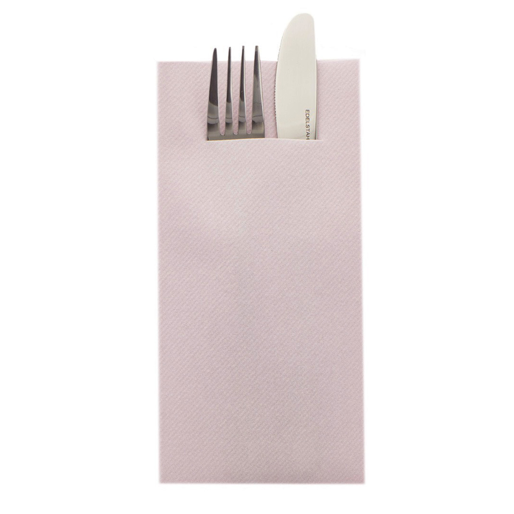 Mank Pocket-Napkins Basic altrosa 40 x 40 cm 1/8 Falz