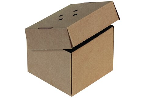 Pacovis XL Burger-Box Kraft braun, 122x122x90 mm
