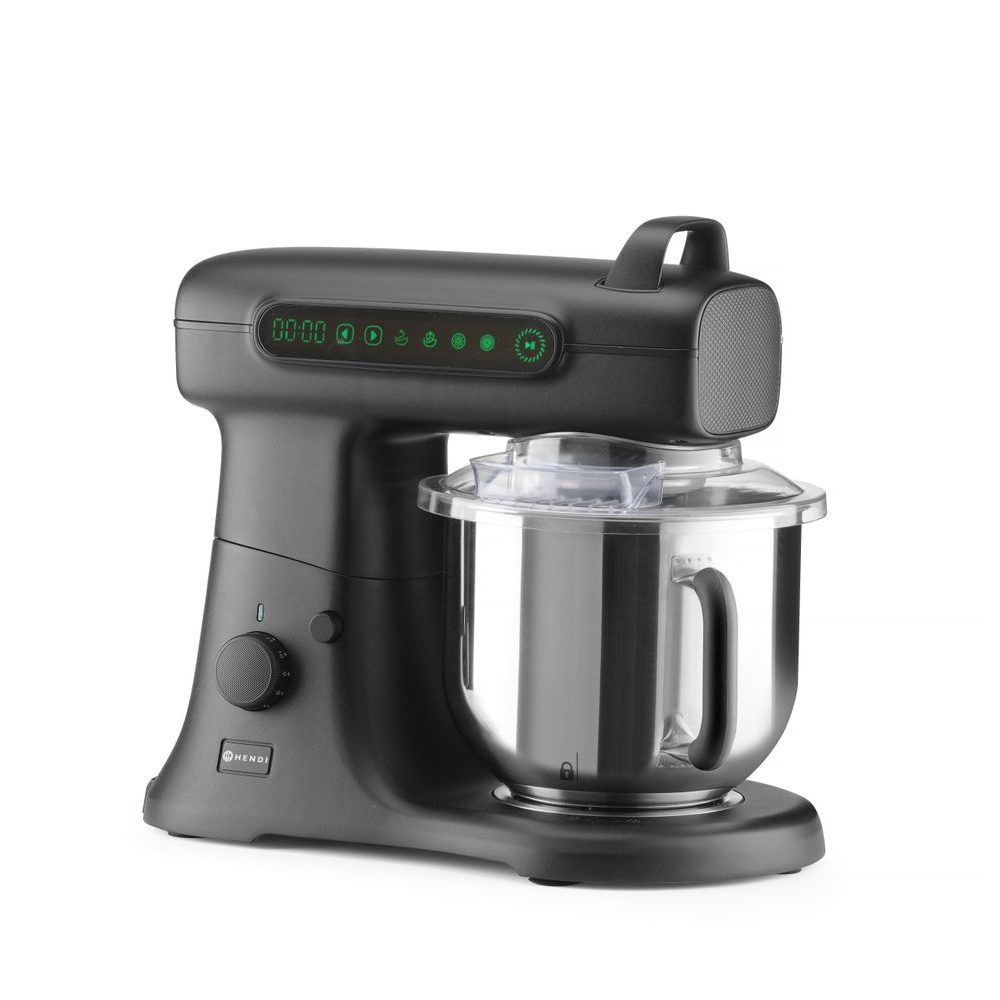 Küchenmixer, Standmixer, Glasschüssel, digitales Display, Schwarz