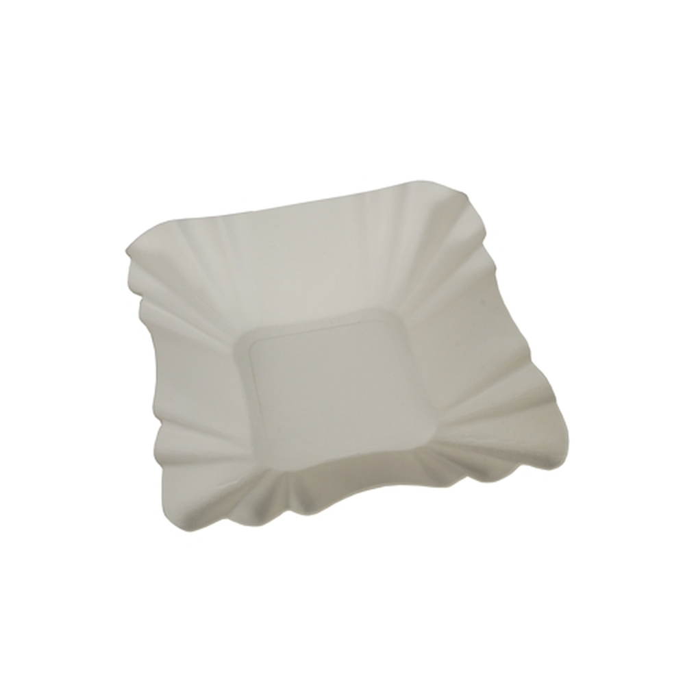 Papstar Schalen, Pappe "pure" eckig 9 cm x 9 cm x 3 cm weiss