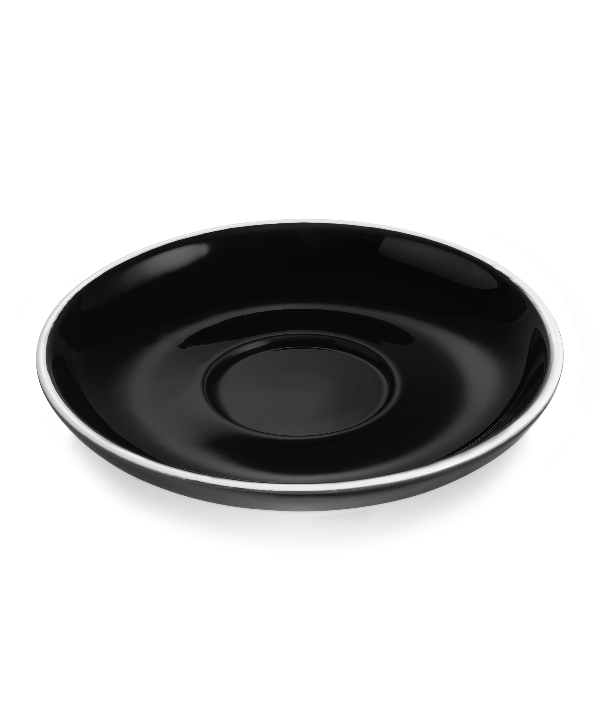 WAS Doppiountertasse Set ITALIA BLACK für 4998 018, Set á 6 Stück, Porzellan