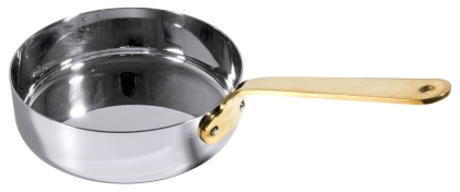 Contacto Mini Bratpfanne 12 cm Edelstahl mit Messinggriff
