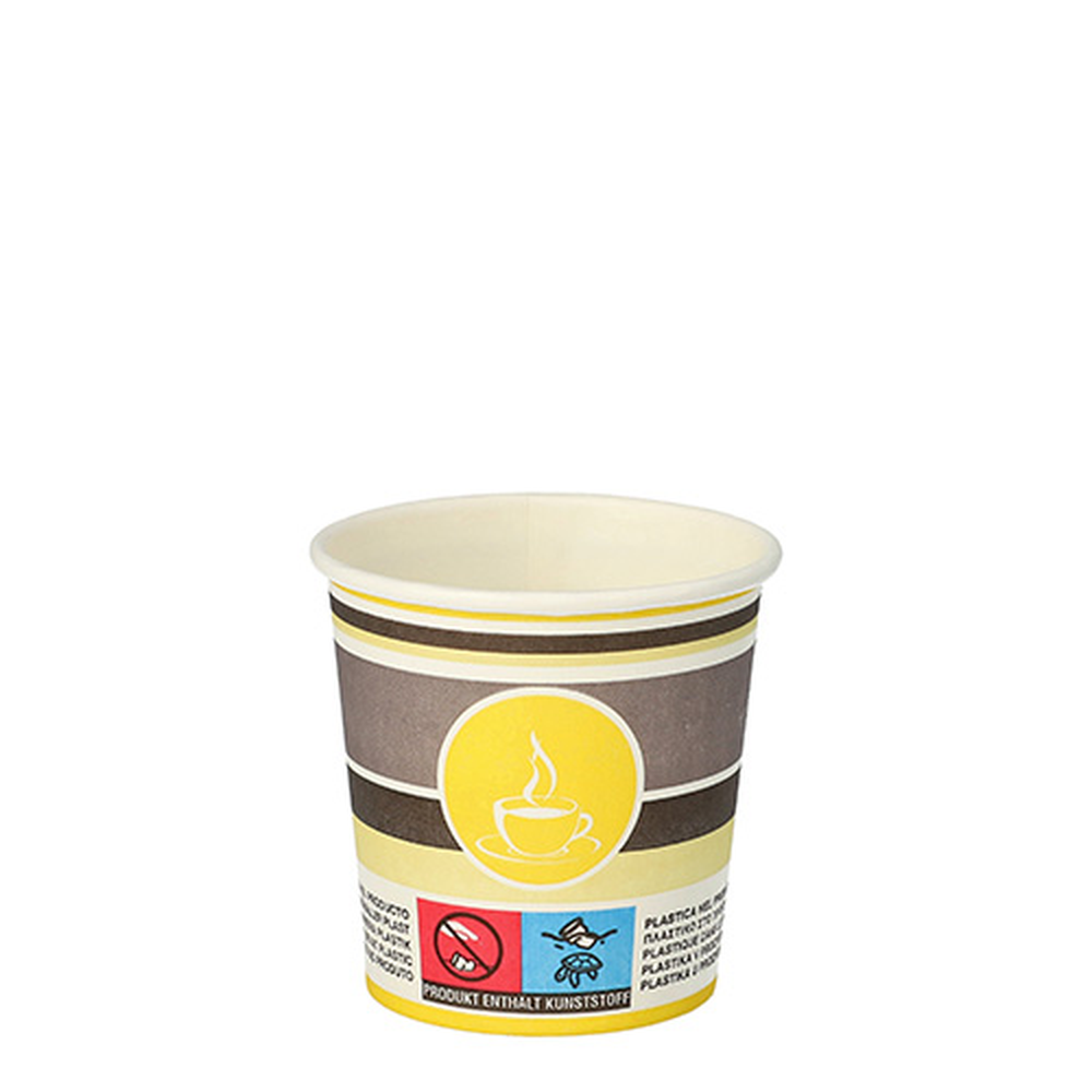Papstar Trinkbecher, Pappe "To Go" 0,1 l Ø 6 cm · 6 cm "Coffee Rings"