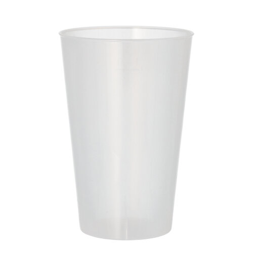 Papstar Mehrweg-Trinkbecher PP 0,4 l Ø 8,6 cm · 12,9 cm transluzent extra stabil