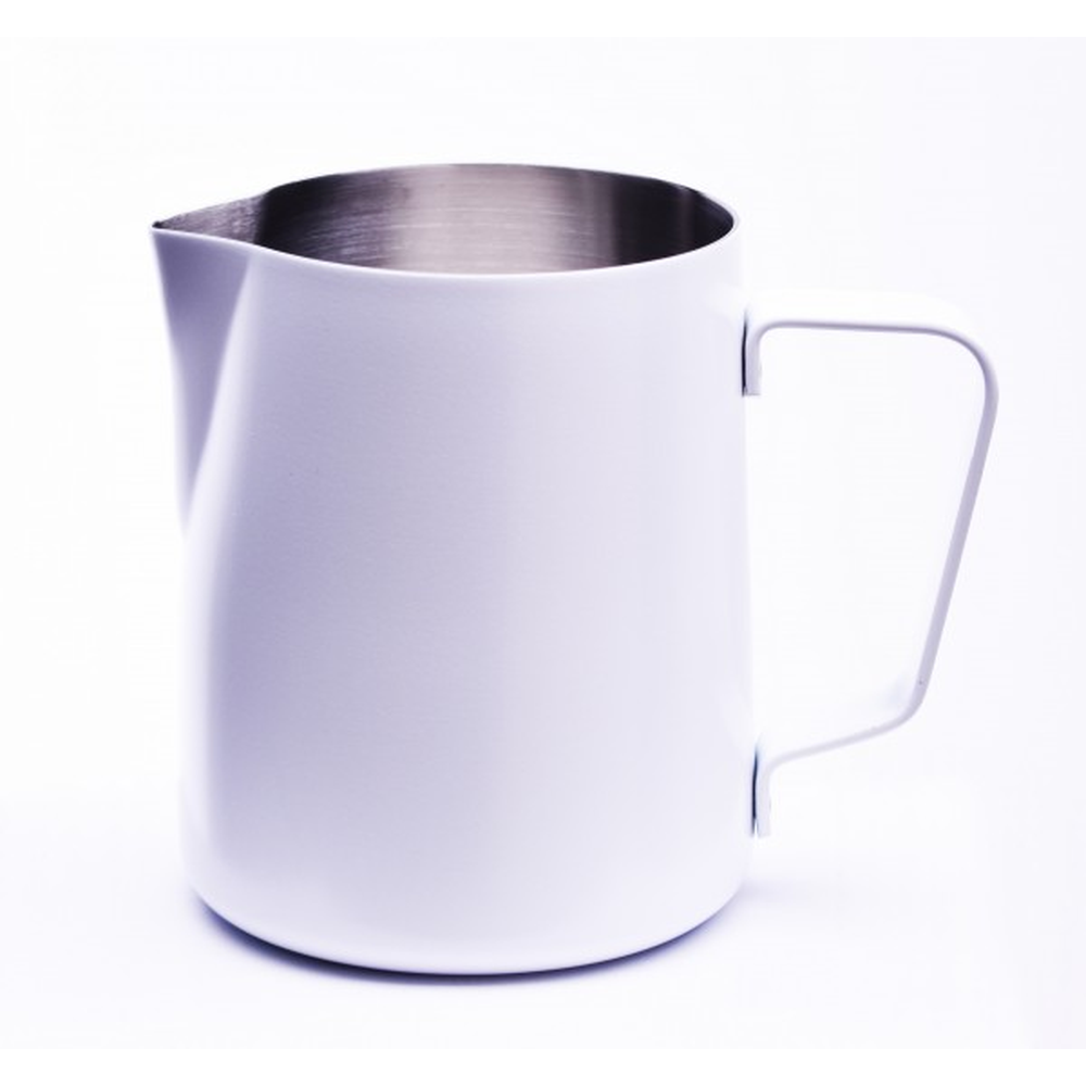 Kaffeekanne, Stahlinnenleben, Metall, Spitzes Ausguss, Weiß