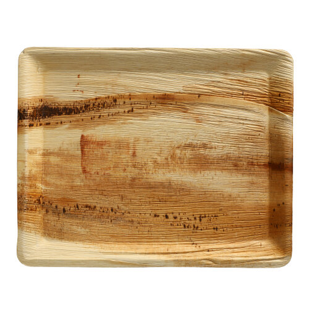 Papstar Tabletts, Palmblatt "pure" eckig 2 cm x 26 cm x 32 cm