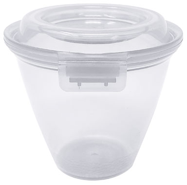 Contacto Eco-Takeouts Behälter mit Klappdeckel, 355ml, weiß