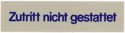 Contacto Schild ZUTRITT NICHT GESTATTET